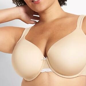 NEW W TAGS Cacique Lightly Lined Full Coverage Beige Bra Wired Super Soft